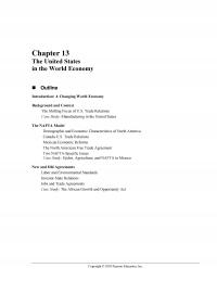 International Business Chapter 13 The United States The World Economy Outline Introduction Changing World Economy