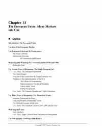 International Business Chapter 14 The European Union Many Markets Into One Outline Introduction The European