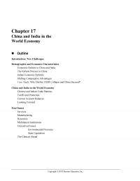 International Business Chapter 17 China And India The World Economy Outline Introduction New Challenges Demographic
