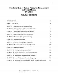 Human Resources Dessler_fund5_im_Contents Fundamentals Human Resource Management Instructor Manual Edition Table Contents Introduction Sample Syllabus