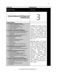Human Resources Chapter 3 Part One Introduction Human Resource Strategy And Performance Lecture Outline The Strategic