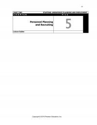Human Resources Chapter 5 Part Two Staffing Workforce Planning And Employment Personnel Planning And Recruiting Lecture