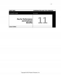 Human Resources Chapter 11 Part Four Compensation And Total Rewards Pay For Performance And Employee Benefits