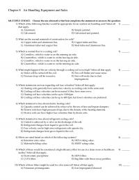 Mechanical Engineering Chapter 8 Air Handling Equipment And Sales Multiple Choice Choose The One Alternative