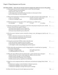 Mechanical Engineering Chapter 9 Piping Equipment And Systems Multiple Choice Choose The One Alternative That