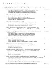 Mechanical Engineering Chapter 11 Fire Protection Equipment And Systems Multiple Choice Choose The One Alternative
