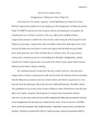 Disappearance Of Malaysian Airlines Flight 370