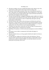 On Killing A Tree Notes