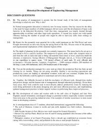 Industrial Engineering Chapter 2 Historical Development Engineering Management Discussion Questions The Practice Management Ancient But