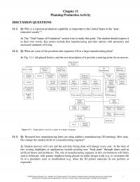 Industrial Engineering Chapter 11 Planning Production Activity Discussion Questions Why Vigorous Production Capability Important The