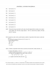 Civil Engineering Chapter 2 If the atomic masses and radii are the same, then the material that crystalizes into a lattice