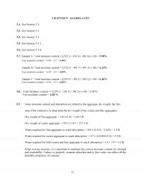 Civil Engineering Chapter 5 Since moisture content and absorption are related to the aggregate dry weight