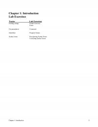 Object-Oriented Software Design Lm Introduction Lab Exercises Topics Lab Exercises Printing Strings Prelab Exercises Poem