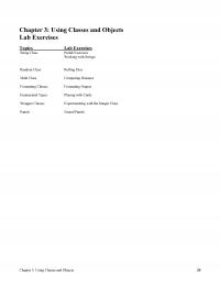 Object-Oriented Software Design Lm Using Classes And Objects Lab Exercises Topics Lab Exercises String Class