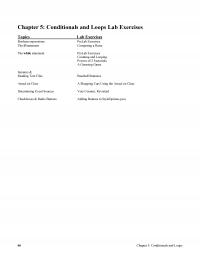 Object-Oriented Software Design Lm Conditionals And Loops Lab Exercises Topics Lab Exercises Boolean Expressions Prelab