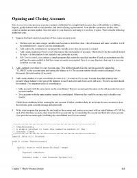 Object-Oriented Software Design Lm Opening And Closing Accounts File Accountjava See Previous Exercise Contains Definition For