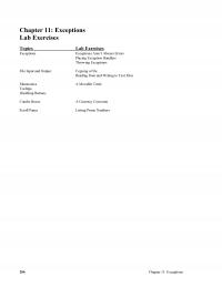 Object-Oriented Software Design Lm Exceptions Lab Exercises Topics Lab Exercises Exceptions Exceptions Arent Always Errors