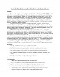 Special Education Chapter 12 Motor Considerations For Individuals With Autism Spectrum Disorder Summary Running Throwing