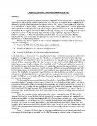 Special Education Chapter 13 Sexuality Education For Students With Asd Summary This Addresses Oftentimes
