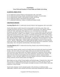 Marketing Chapter 8 From Print And Broadcast Social Media And Mobile Advertising Learning Objectives