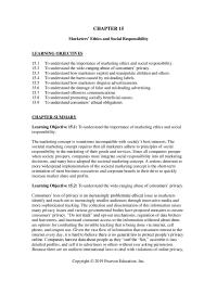 Marketing Chapter 15 Marketers Ethics And Social Responsibility Learning Objectives Understand The Importance Marketing