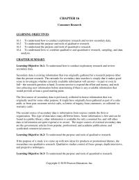 Marketing Chapter 16 Consumer Research Learning Objectives Understand How Conduct Exploratory Research And Review