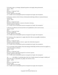 Management Chapter 1 Currently There Shortage Talented Operations And Supply Chain Professionals Answer True Diff