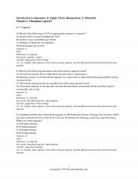 Management Chapter 6 Introduction Operations Amp Supply Chain Management Bozarth Managing Capacity Capacity Which