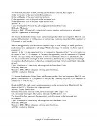International Business Chapter 3 With Trade The Slope The Consumption Possibilities Curve Cpc Equal The World