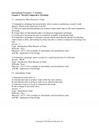 International Business Chapter 5 International Economics Gerber Beyond Comparative Advantage Introduction More Reasons Trade Comparative
