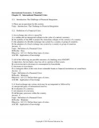 International Business Chapter 12 International Economics Gerber International Financial Crises Introduction The Challenge Financial Integration