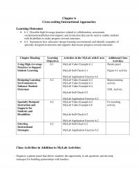 Special Education Chapter 6 Crosscutting Instructional Approaches Learning Outcomes Describe Highleverage Practices Related Collaboration Assessment