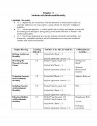 Special Education Chapter 11 Students With Intellectual Disability Learning Outcomes Explain Why The Assumptions From