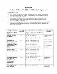 Special Education Chapter 14 Students With Physical Disabilities And Other Health Impairments Learning Outcomes Discuss