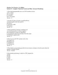 Mechanical Engineering Section M Machine Tool Practices Kibbe Section Computer Numerical Control And Other Advanced Machining