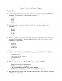 Special Education Chapter 5 Schoolwide Systems Support Multiple Choice Tier Threetiered Model Typically Considered Comprehensive