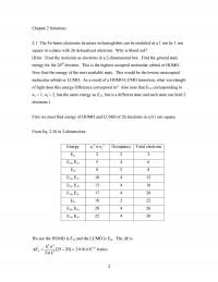 Chemical Engineering Chapter 2 The Fe-heme electronic structure in hemoglobin can be model as a 1 nm by 1 nm