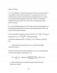 Chemical Engineering Chapter 13 You are designing a crystal growth experiment in which you are required
