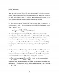 Chemical Engineering Chapter 18 The Earth’s magnetic field is 0.5 Gauss