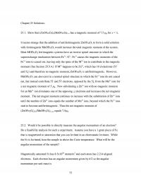 Chemical Engineering Chapter 25 Show that (ZnOFe2O3) has a magnetic moment of 7.5&nbsp;