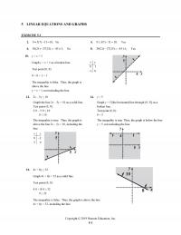 Management Chapter 5 Homework Linear Equations And Graphs Exercise Yes Yes Graph Broken Line Test Point