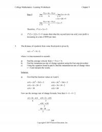 Management Chapter 9 College Mathematics Learning Worksheets Step Lim Lim Lim Htherefore Means That