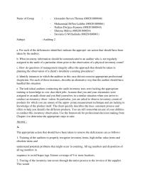 Auditing Name of Gorup Alexander