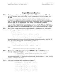 Object-Oriented Software Design Chapter 5 Java Software Solutions Global Edition Exercise Solutions Exercise Solutions What Happens