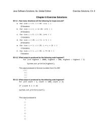 Object-Oriented Software Design Chapter 6 Java Software Solutions Global Edition Exercise Solutions Exercise Solutions How Many
