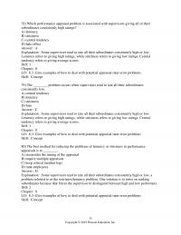 Human Resources Dessler&nbsp;Chapter&nbsp;08 Which Performance Appraisal Problem Associated With Supervisors Giving All Their Subordinates Consistently