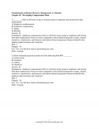 Human Resources Dessler&nbsp;Chapter&nbsp;10 Fundamentals Human Resource Management Dessler Developing Compensation Plans Refers All Forms