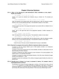 Object-Oriented Software Design Chapter 8 Java Software Solutions Global Edition Exercise Solutions Exercise Solutions Which The