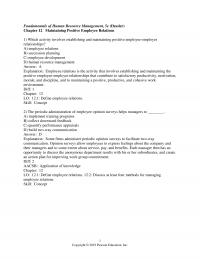 Human Resources Dessler&nbsp;Chapter&nbsp;12 Fundamentals Human Resource Management Dessler Maintaining Positive Employee Relations Which Activity