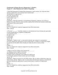 Human Resources Dessler&nbsp;Chapter&nbsp;13 Fundamentals Human Resource Management Dessler Labor Relations And Collective Bargaining With